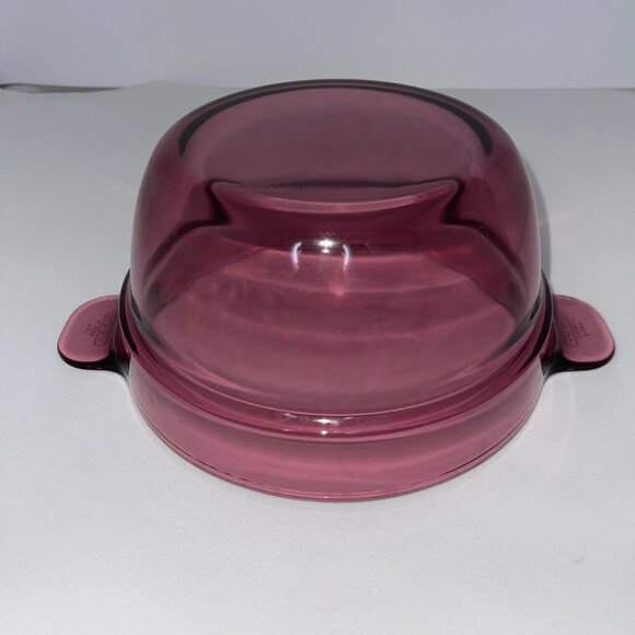 Rare Vintage Corning Ware Double Boiler Insert Lid V20B Vision Purple Cranberry - Picture 8 of 9